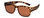 Profile View of Calabria 9018-POL Small Polarized Fitover Sunglasses in Matte Cheetah Gold&Brown