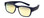 Profile View of Calabria 9018-RRV Small/Med Polarized Fitover Sunglasses Navy Blue&Yellow Mirror