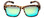 Front View of Calabria 9018RRV S/Medium Polarized Fitover Sunglasses Cheetah Gold&Green Mirror