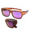 Profile View of Calabria 8752 FOLDING Fitover Polarized Sunglasses Med/Large Amber/Violet Mirror