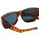 Close Up View of Calabria 8752 FOLDING Fitover Polarized Sunglasses M/Large Cheetah&Orange Mirror