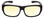 Front View of Calabria 9011-RRV Large Polarized Fitover Sunglasses Matte Black & Yellow Mirror