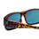 Close Up View of Calabria 9011-RRV Large Polarized Fitover Sunglasses Cheetah Gold /Orange Mirror