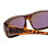 Close Up View of Calabria 9011-RRV Large Polarized Fitover Sunglasses Cheetah Gold & Green Mirror