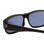 Close Up View of Calabria 9011-RRV Large Polarized Fitover Sunglasses Matte Black & Yellow Mirror