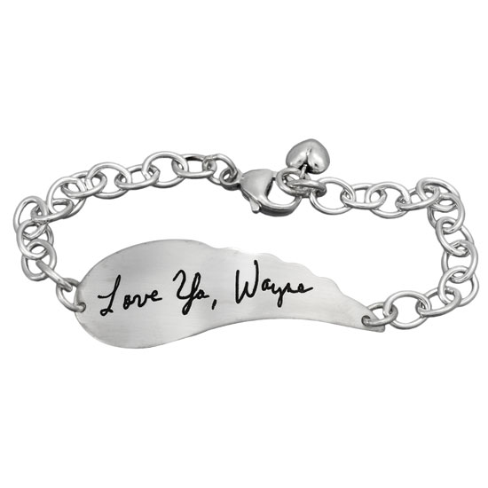 Handwriting Angel Wing Bracelet