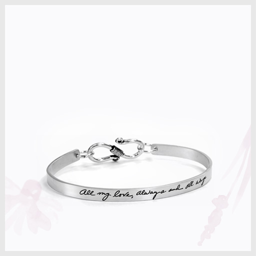 ... Hand Stamped BraceletWhen someone you love becomes a memory 