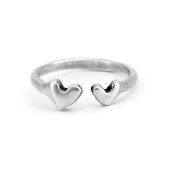 silver heart ring