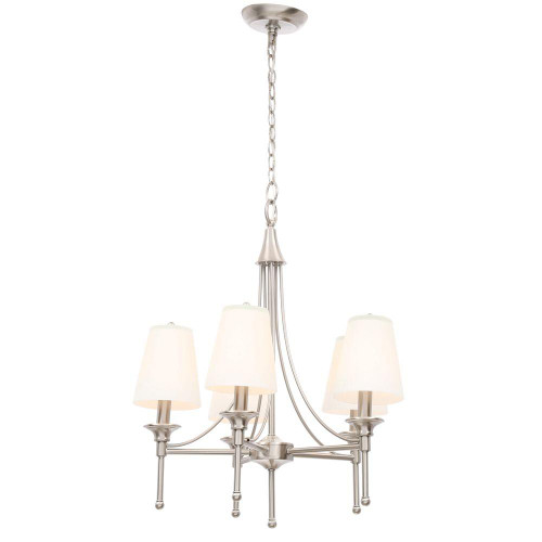 Hampton Bay Sa 5 Light Satin Nickel Chandelier The Open Box