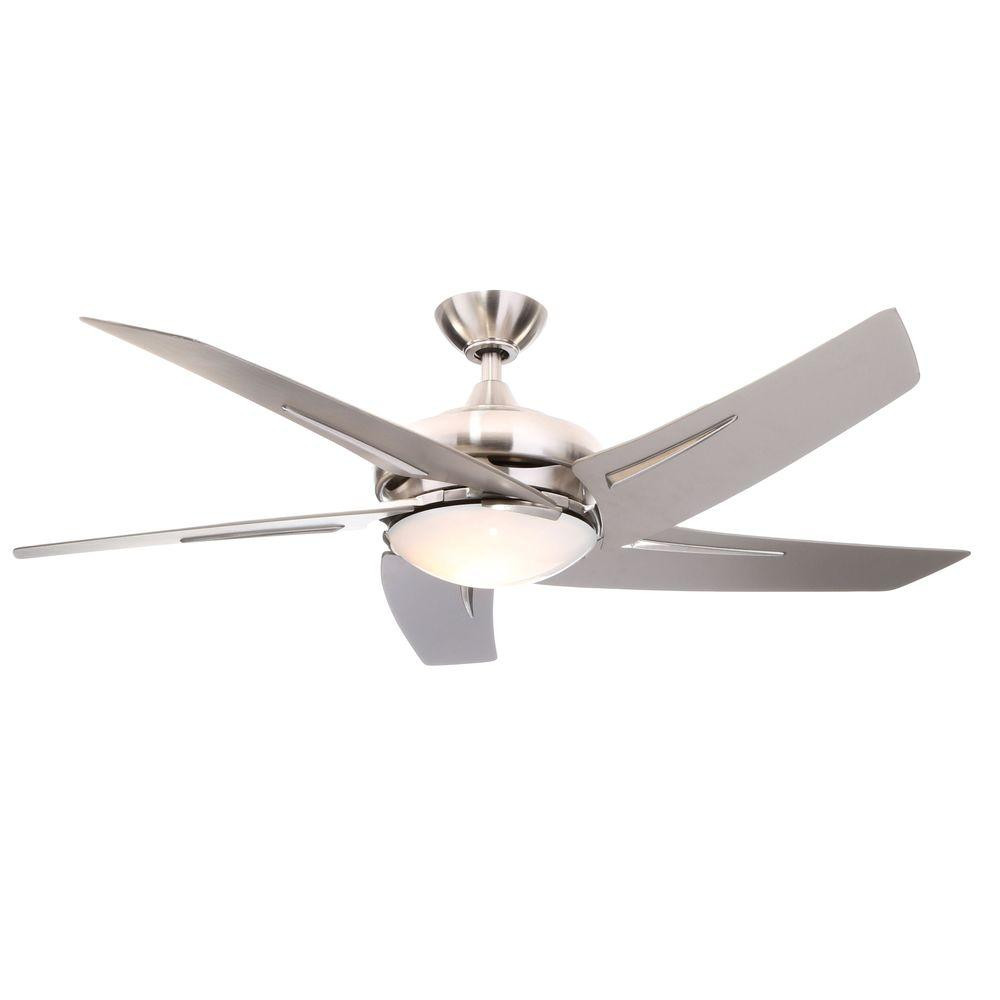 Hampton Bay Sidewinder 54 in. Brushed Nickel Ceiling Fan The Open Box