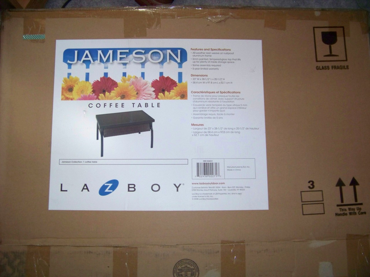 La Z Boy Jameson Collection Patio Outdoor Coffee Table The Open Box Shop
