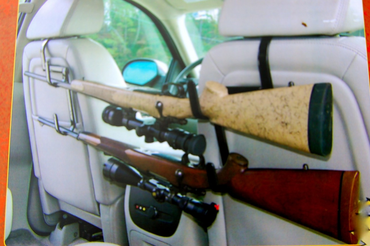 Details about   2x Car Seat Headrest Mount Gun Rifle Archery Bow Rack Racks Hanger Hangers Hooks 