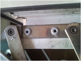 How to remove rivets from a UPVC window hinge