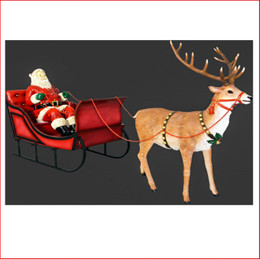 Polyresin Santa in Sleigh with Reindeer, a complete scene where there is no more to do in your christmas display, santa in sleigh with reindeer. Definately great to have at an event or christmas party as the kids and adults will enjoy the christmas cheer that comes from this beautiful polyresin products. Very popular for shopping centres where plenty of photos are taken for memories. Large christmas decor at its best very long and fills a large area of your christmas display.
