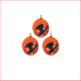 200mm Christmas Bauble - Red - Wired Glossy, Sold Individually