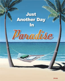 paradise another day sign just metal wall droke anotherday