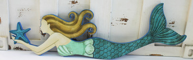 Wooden Mermaid Wall Art mermaid wood wall art - blue tail mermaid - nautical wall decor Wooden Mermaid Wall Art mermaid wood wall art - blue tail mermaid - nautical wall decor