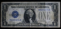 $1 1928 B SILVER CERTIFICATE (BLUE SEAL) PAPER MONEY NOTE
