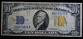 1934-A $10 SILVER CERTIFICATE YELLOW SEAL (NORTH AFRICA) - F