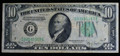$10 1934 D FEDERAL RESERVE NOTE (LIGHT GREEN SEAL) PAPER
