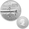 2011 $20 Canada Pure Silver Coin - Canoe