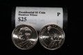 Presidential Dollar: Woodrow Wilson (28th President)  "P" MINT ROLL