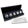 2011 Silver American Eagle 25th Anniversary 5 Coin Set - with Box & Certificate