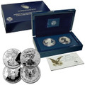 2012 San Francisco 2 Coin Silver Eagle Proof Set OGP.Includes Reverse Proof