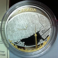 2011 $25 2 oz Fine SILVER Coin - Toronto, Canada City Map (Gold Plated)
