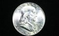 1955 FRANKLIN SILVER HALF DOLLAR COIN FULL BELL LINES - UNC