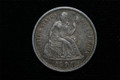 1891 SEATED LIBERTY SILVER DIME COIN- AU
