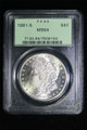 1881-S $1 MORGAN SILVER DOLLAR -  PCGS MS64
