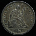 1875-S TWENTY (20) CENT PIECE, NICE TYPE COIN - XF/AU