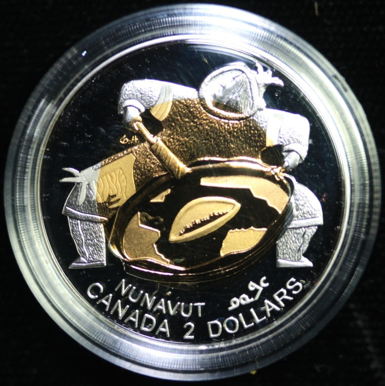 1999 CANADA $2 SILVER PF Millennium Nunavut Coin - 1/4 oz. SILVER