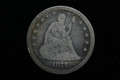1877-S SEATED LIBERTY SILVER QUARTER DOLLAR - G