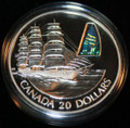 2002 $20 Canada SILVER Transportation Series (Ship) - William D Lawrence