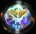 2004 50-cent Canada "TIGER SWALLOWTAIL" Sterling SILVER Hologram Proof