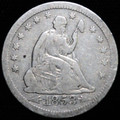 1853 SEATED LIBERTY SILVER QUARTER COIN - F+