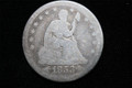 1853 SEATED LIBERTY SILVER QUARTER COIN - G