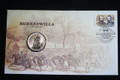 2010 $1 AUSTRALIA WITH CARD AND STAMPS (BURKE&WILLS 150 YEARS)