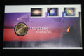 2009 $1 AUSTRALIA WITH CARD AND STAMPS (YEAR OF ASTRONOMY)