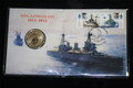 2011 $1 AUSTRALIA WITH CARD AND STAMPS (ROYAL AUSTRALIAN NAVY)