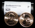 Presidential Dollar: HARRY S. TRUMAN (32th President) "P" MINT ROLL