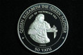 1994 50 VATU VANUATU PROOF SILVER COIN - THE QUEEN MOTHER ELIZABETH