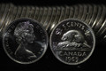 1965 CANADA ROLL OF 5 CENT NICKEL PROOFLIKE COINS (40 COINS)