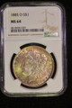 1885 O SILVER MORGAN DOLLAR COIN NGC MS64 NICE SUBTLE TONING #35-030