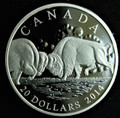 2014 CANADA $20 FINE SILVER COIN -THE BISON: THE FIGHT