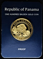 1978 PANAMA ONE HUNDRED BALBOA PROOF GOLD