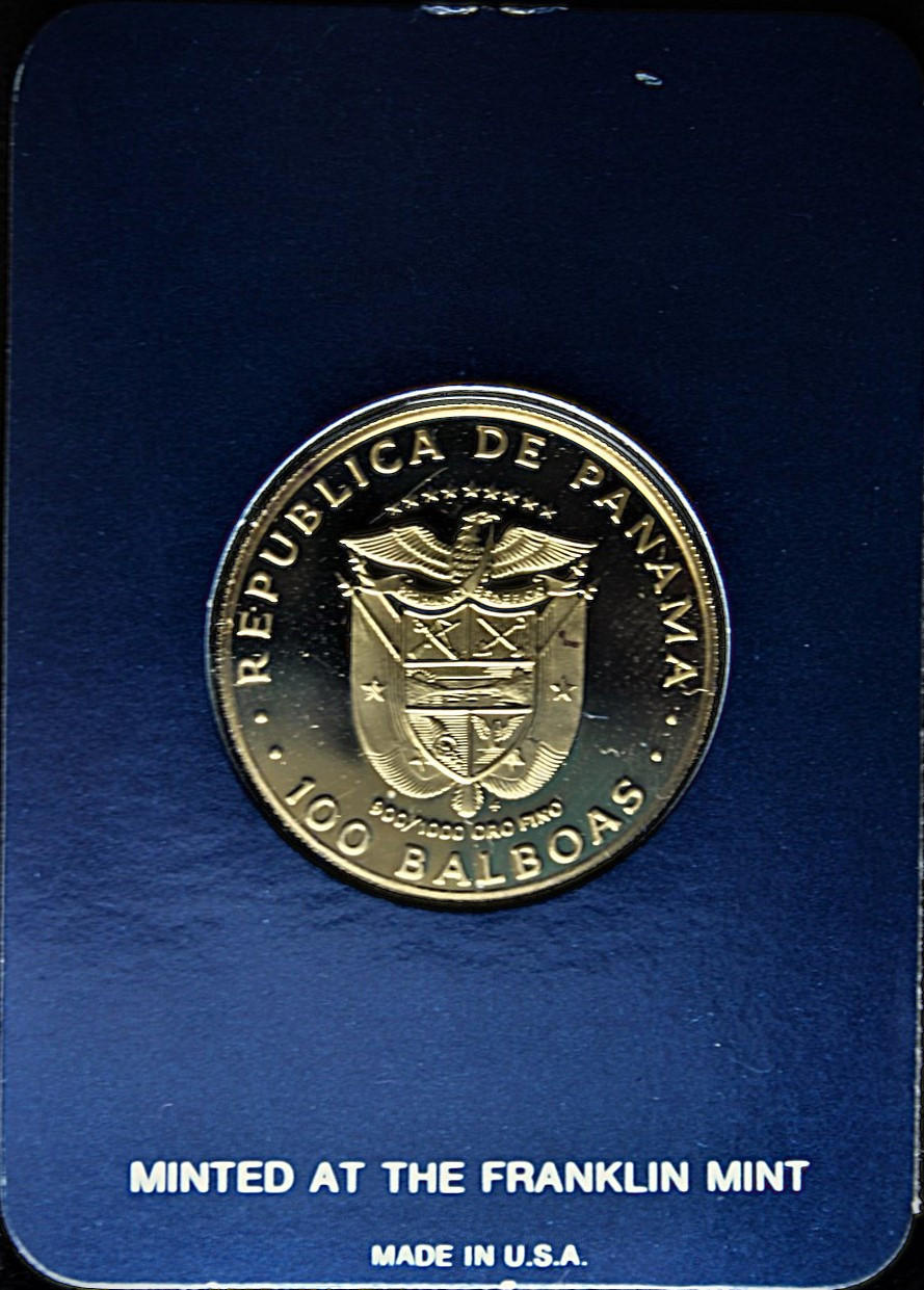 1976 Panama GOLD 100 Balboa Proof Coin - AGW .2361 oz. - Northern