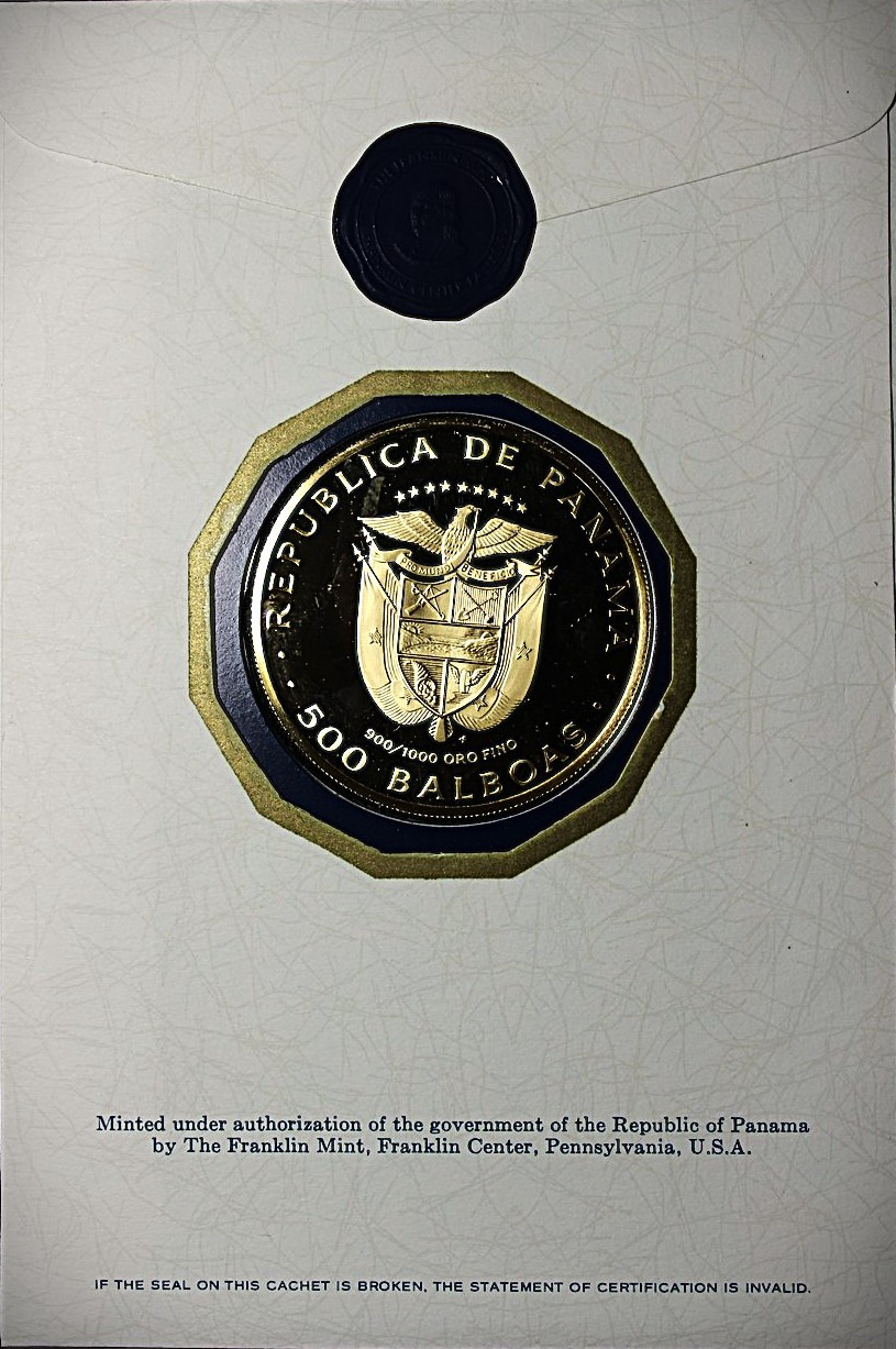 1975 Panama GOLD 500 Balboa Proof Coin - AGW 1.2084 oz. - Northern